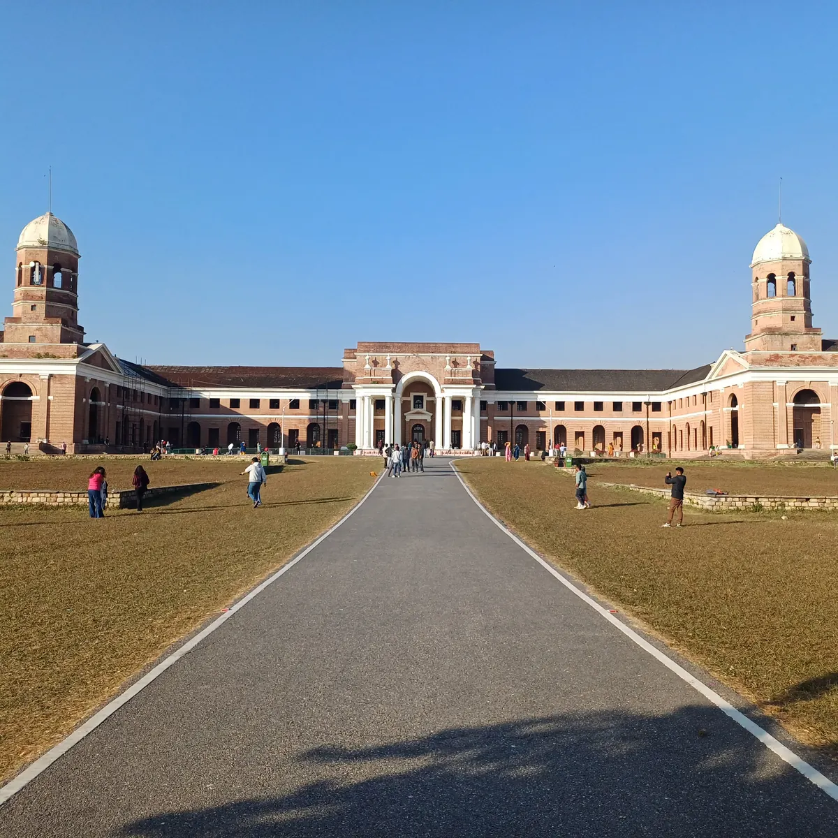 Forest Research Institute and its long front lawn in Dehradun