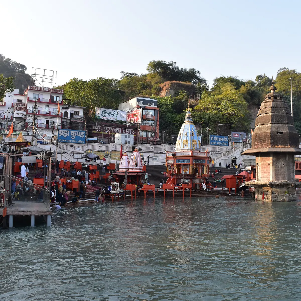 Har Ki Pauri ghats across the Ganges in Haridwar