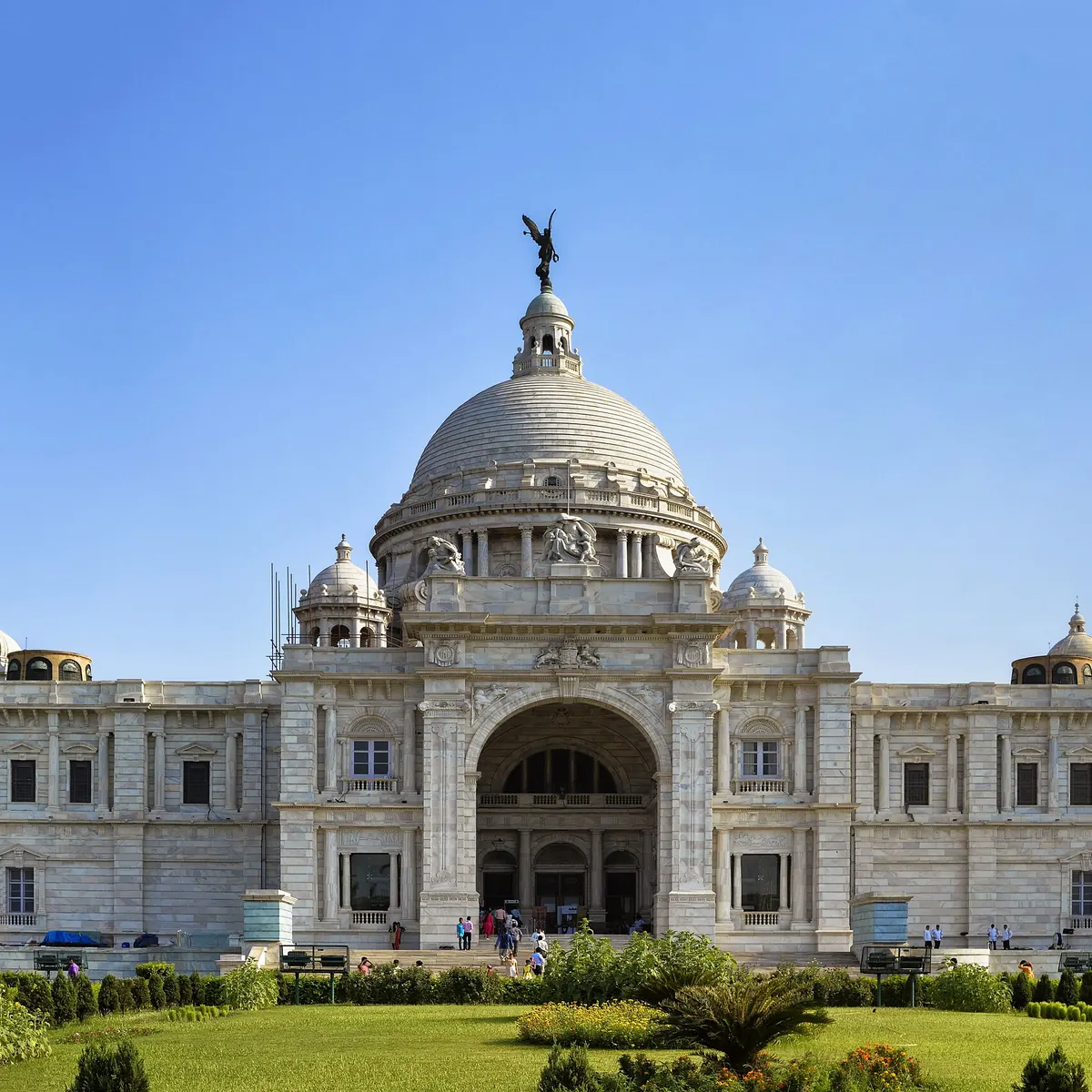 Victoria Memorial and its central dome in Kolkata