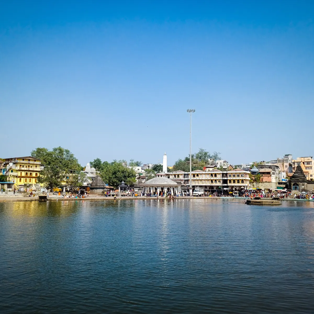 Gandhi Talav beside the Godavari riverfront in Nashik